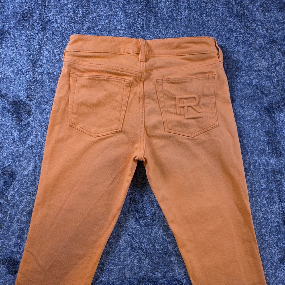 Ralph Lauren Purple Label Stacked Monogram 160 Slim Denim Jeans Womens 28 $590
